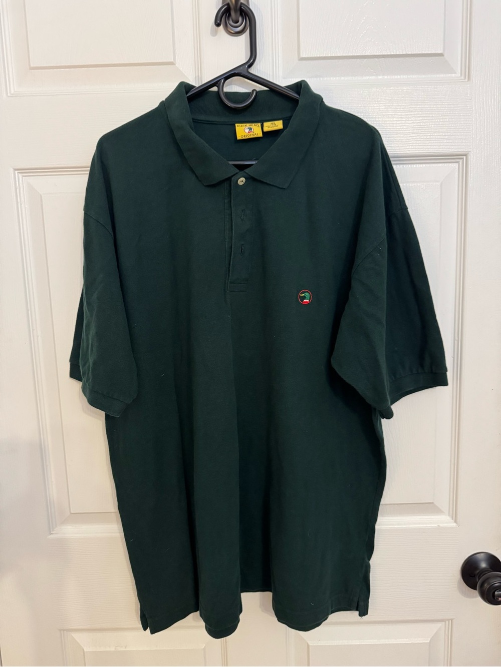 Duck Head Dark Green Men's Polo with Small Embroidered Logo